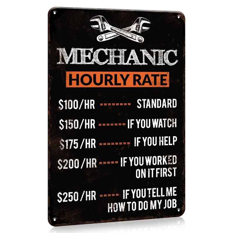 1 шт., металлическая табличка  – обзор и цена Workshop Tools Hours