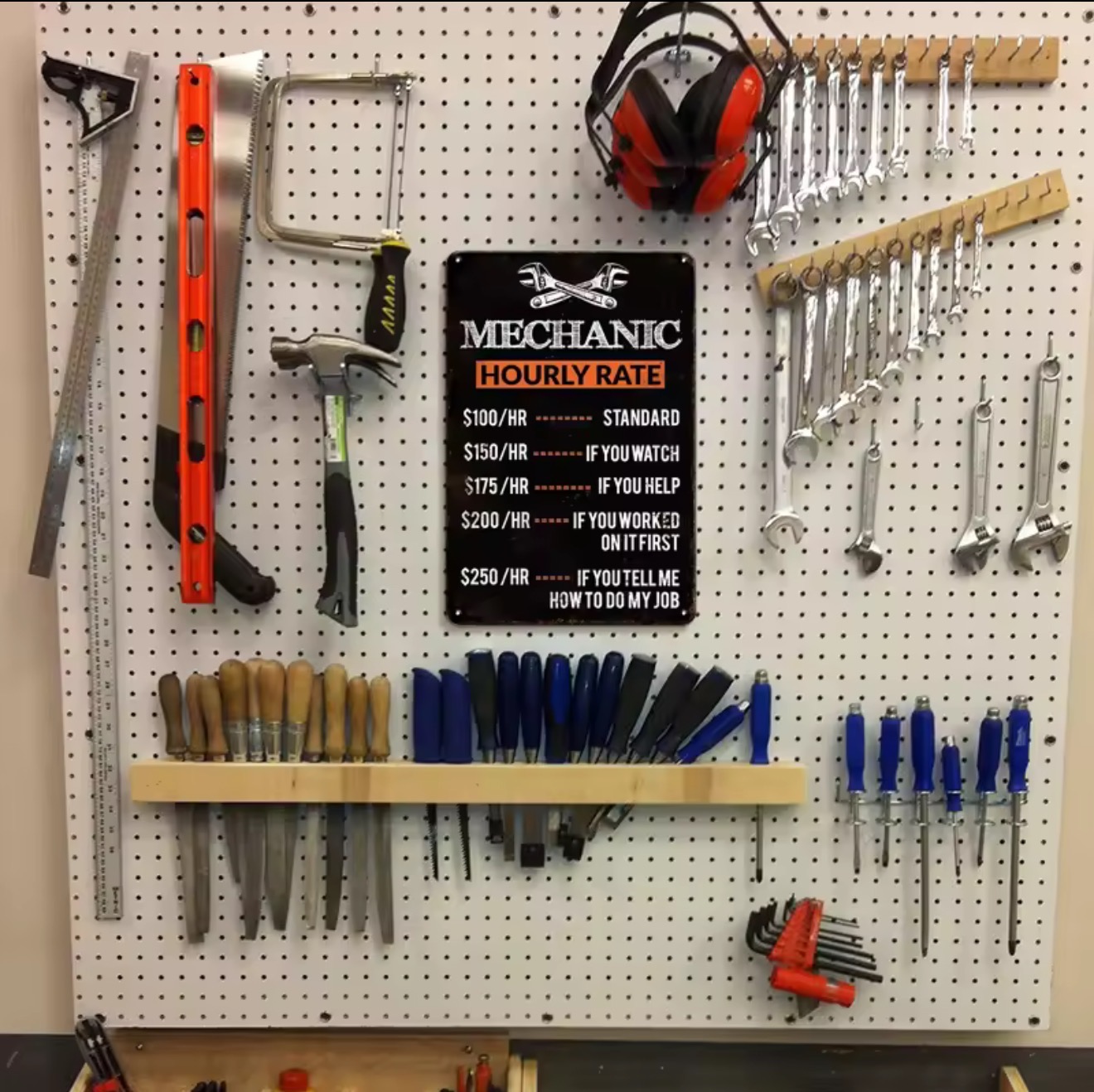 Металлическая табличка «Тариф  – обзор и цена Workshop Tools Hours
